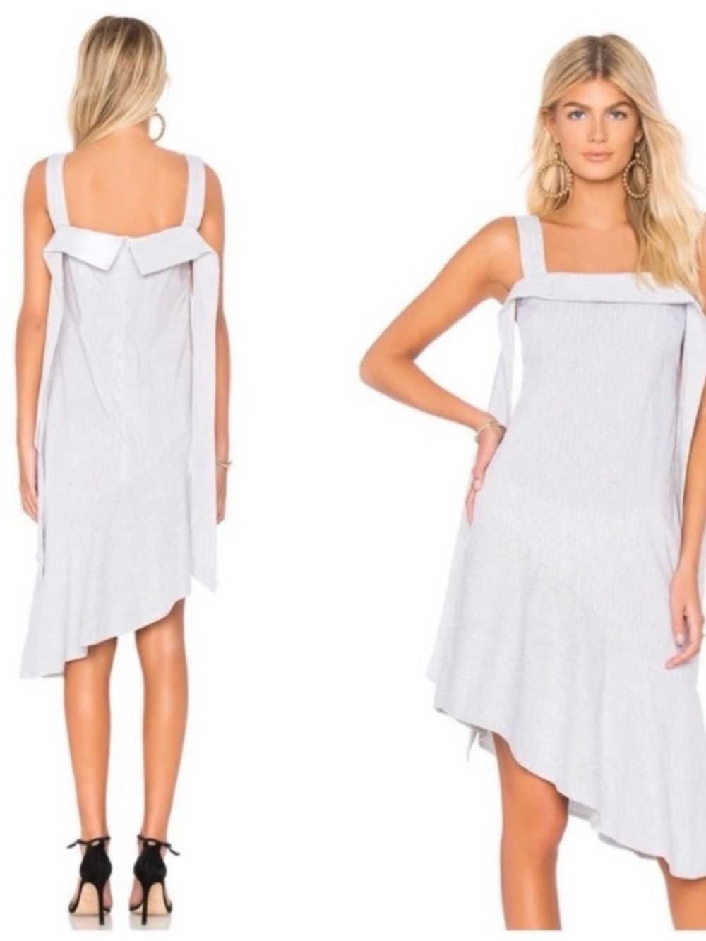 Elliatt Toned Striped Asymmetrical Dress Size S